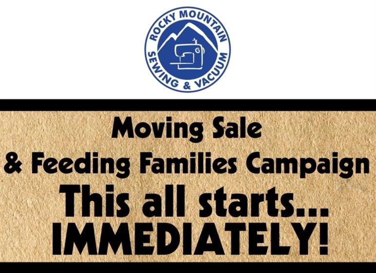 We can't wait any longer! Moving Sale & Feeding Families campaign starts NOW!