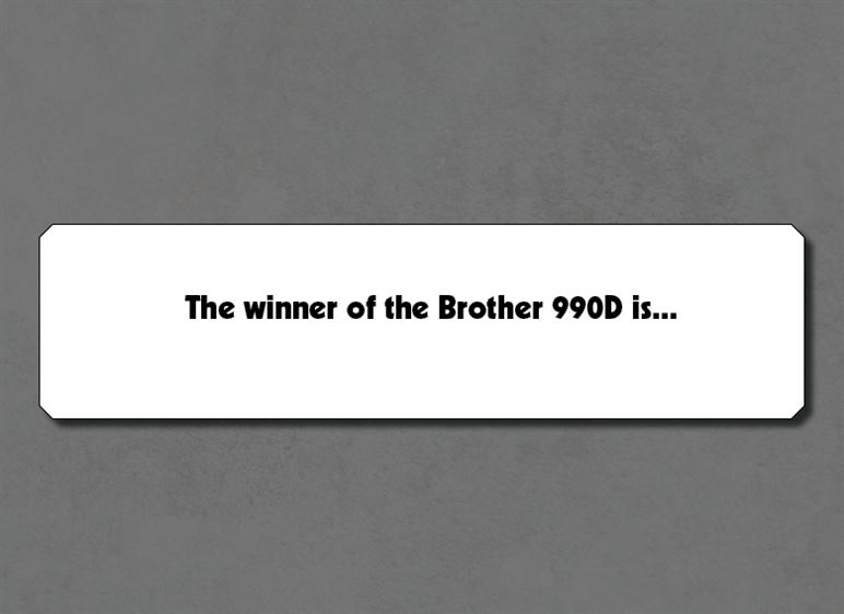 Congrats to the Winner of the Brother 990 D - Rusty Barn Giveaway!