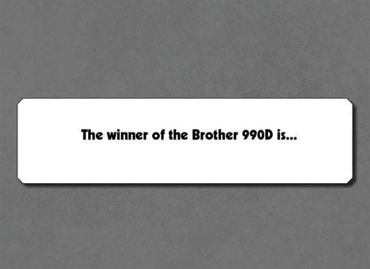 Congrats to the Winner of the Brother 990 D - Rusty Barn Giveaway!