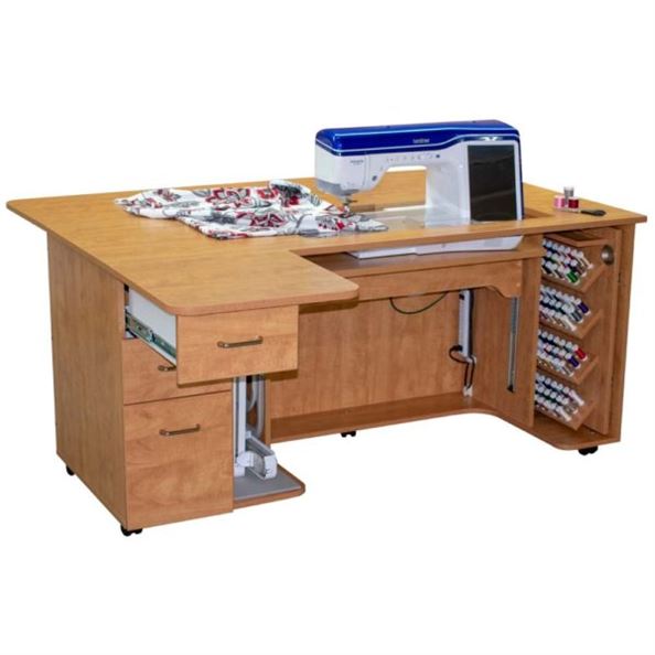 Horn 8080 Sewing Cabinet sunrise maple front