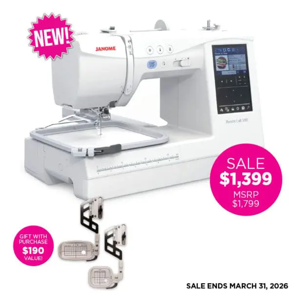 Janome Memory Craft 1000 Sewing and Embroidery Machine