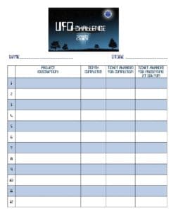 2019 UFO Challenge At RMSV 1 2019 UFO Challenge Project List