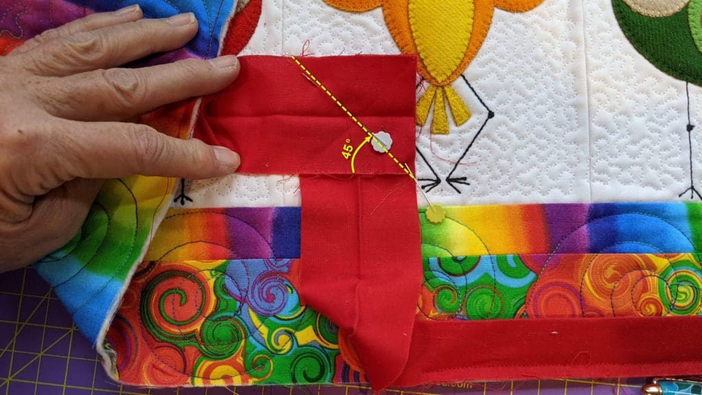 Got Yourself in a Bind? Learn How to Join Binding Ends 3 45 degree seam 1 1024x576 1