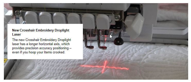Oh, Brother! Check Out The New For 2022 Brother Sewing Lineup 16 Brother PR680W laser crosshair