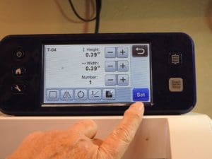 Put a Little Bling on Your Embroidery. The Brother Rhinestone Kit, Part 2. 40 Setting test pattern on ScanNCut