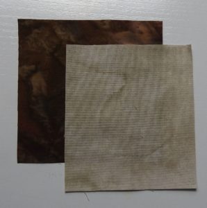 Fabric squares to be used to make 8 half-square triangles