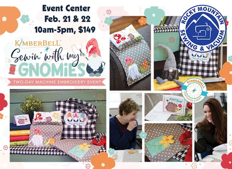 What's Happening: February Events at Rocky Mountain Sewing and Vacuum 3 Photo of various projects made at Sewing With My Gnomies February event