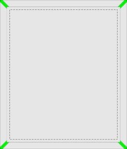 Mastering Miters: How to Sew A Mitered Quilt Border 15 Diagram of back side of mitered quilt border