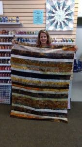 Ready, Set, Sew! A Jelly Roll Race at Rocky Mountain's Colorado Springs Store 12 Jelly Roll Race quilt created by Tracy