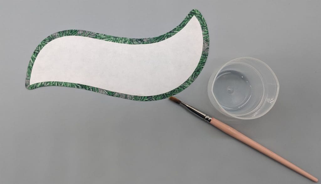 Turned Edge Appliqué 3 photo of margins of fabric around freezer paper template for turned edge applique