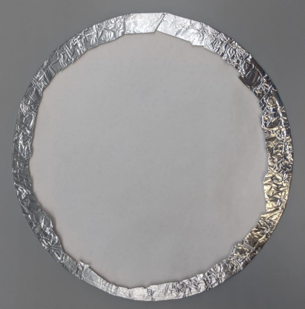 Turned Edge Appliqué 14 Photo of entire edge of foil ironed down around template