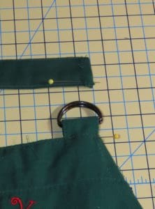 Don't Get Your Tinsel in a Tangle: Embroidering With Metallic Thread 21 photo of inserted D rings and finished end of neck strap