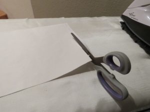 Photo of trimming fabric before printing