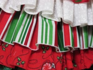 Rolled Hems: Time to Get Out the Serger! 10 Close up of skirt ruffles with rolled hems