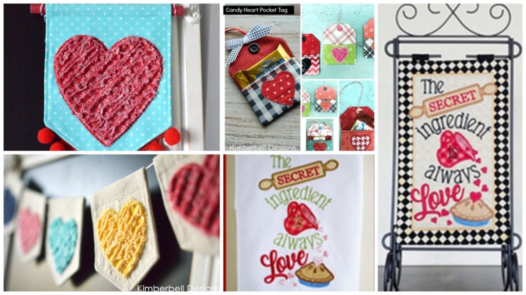 Photo of projects made at Kimberbell Sew In Love class at RMSV in Colorado Springs