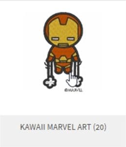 Simply MARVELous! Marvel Designs for Brother Embroidery Machines 3 Icons depicting the different Kawaii Marvel Designs for Brother Embroidery Machines available at iBroidery