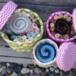 Spring Forward to March Sew Fun Sessions 11 Photo of three baskets in ByAnnie's Soft and Stable baskets for March Sew Fun