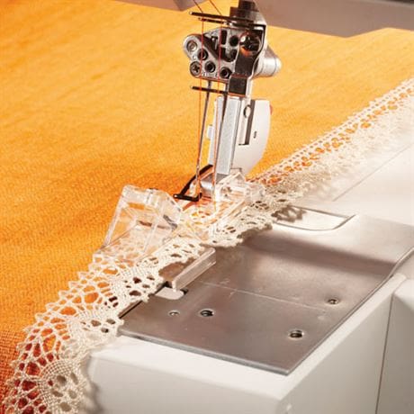 Sergers: info and tips 7 Pfaff lace overlock lace Heirloom lace serger heirloom technique serging lace Rocky Mountain Sewing Colorado Springs Arvada Denver Aurora Littleton