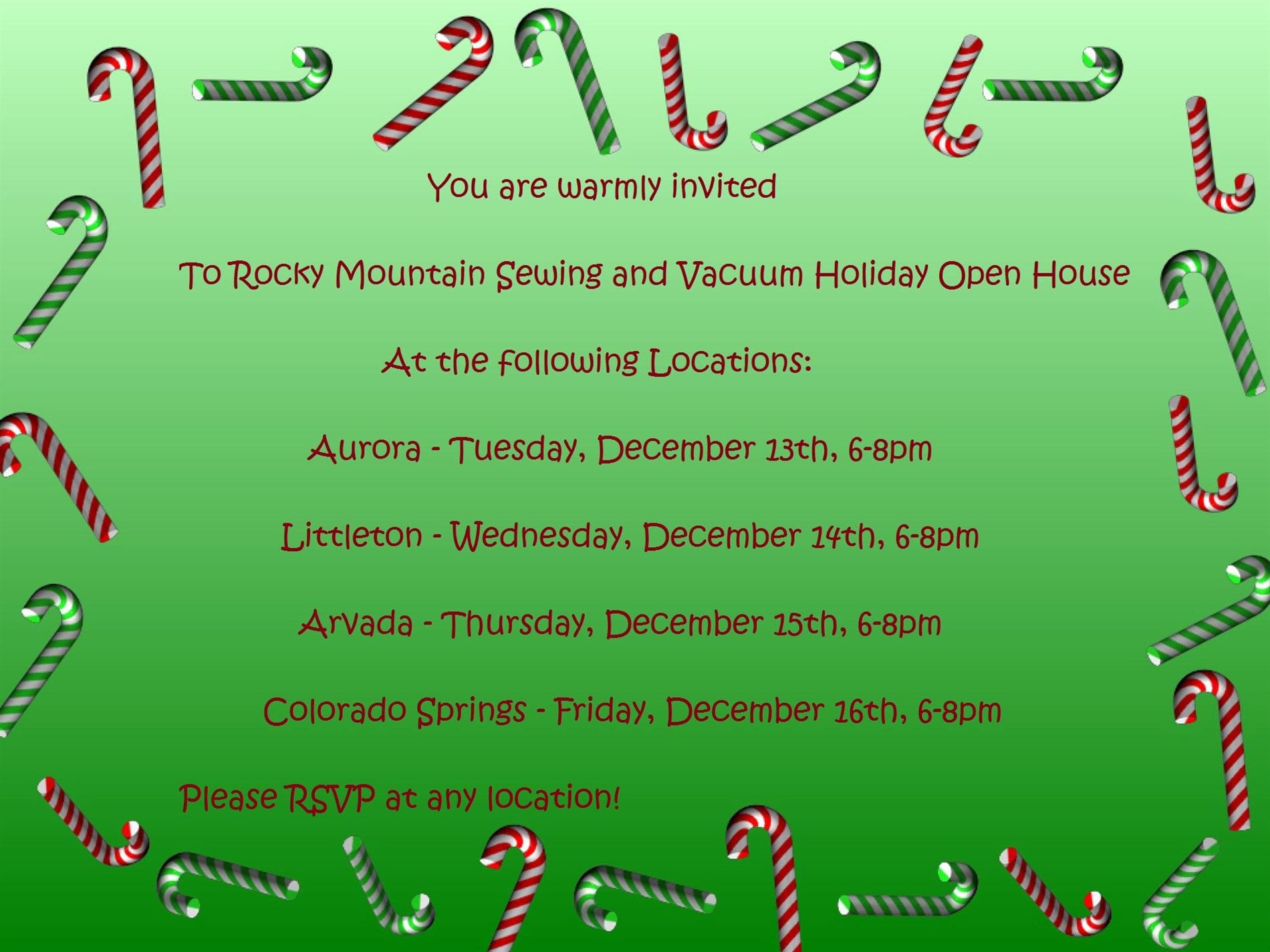 Holiday Sewing, Quilting, and Crafting Open House 1 Holiday sewing quilting crafting open house invitation