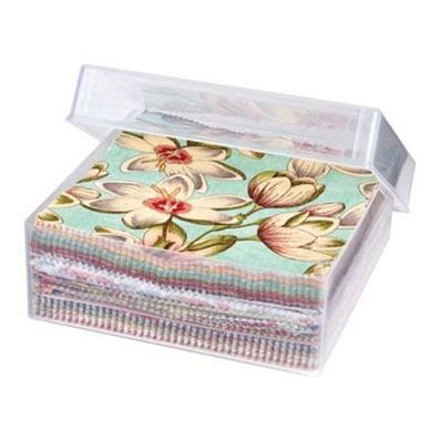 Get Sew Organized Challenge for January 2020: Fabric 7 Photo of bin forcharm packs for Fabric Organization Challenge
