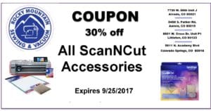 Scan N Cut2 Firmware Update 25 Coupon for 30% off ScanNCut Accessories