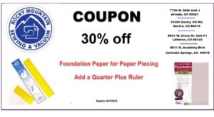Piece by Piece: The Beauty of Paper Piecing With the Add a Quarter Ruler 26 Coupon for Paper Piecing supplies