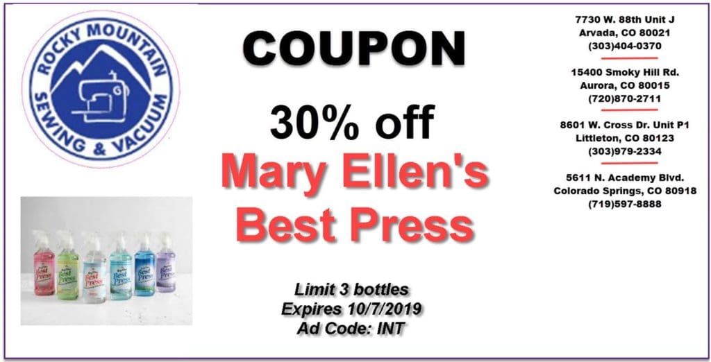 Turned Edge Appliqué 19 Coupon for Mary Ellen's Best Press