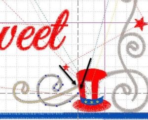 Put a Little Bling on Your Embroidery. The Brother Rhinestone Kit, Part 2. 5 End tracing path at edge of hat