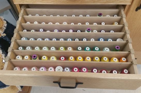 Totally Unique: Sewing Furniture Made-to-Order 6 Unique Sewing Furniture drawer with thread dividers