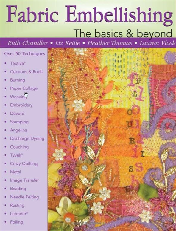 photo of Fabric Embellishing book cover used for July Sew Fun