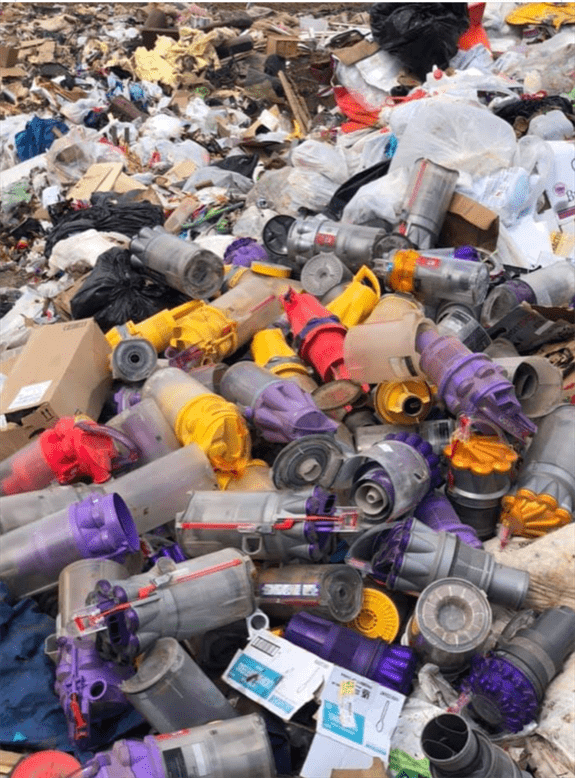 It's In the Bag! Allergy Sufferers, Get a Bagged Vacuum Cleaner! 14 photo of dyson parts in landfill