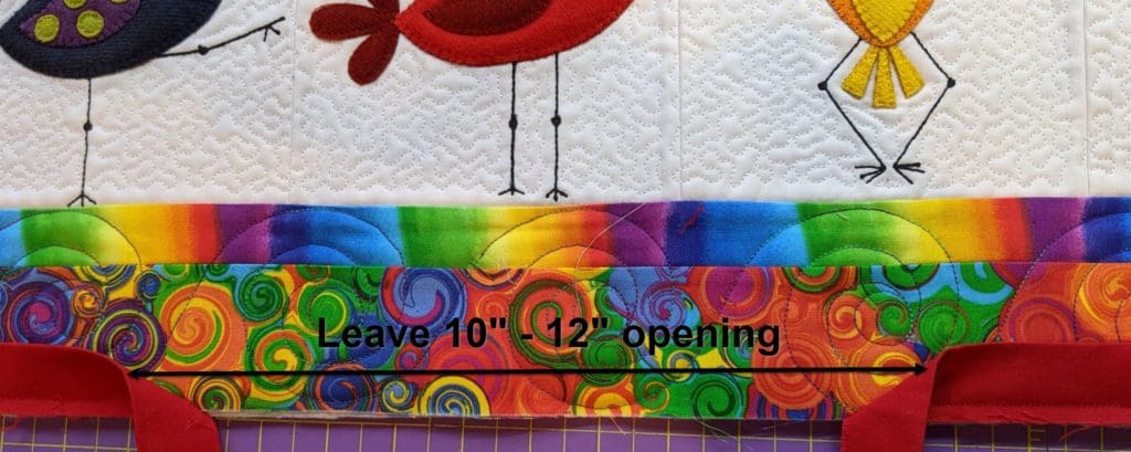 Got Yourself in a Bind? Learn How to Join Binding Ends 1 Opening left to faciliate joining binding ends