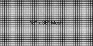 Vinyl Mesh Tote 5 Illustration of size of mesh needed for vinyl mesh tote.