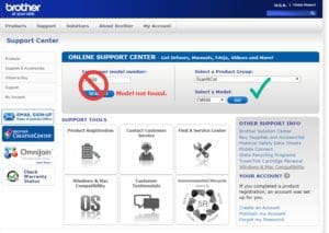 Scan N Cut2 Firmware Update 24 Screen shot of ScanNCut Firmware Update page for older model of ScanNCut
