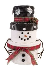 Spring Forward to March Sew Fun Sessions 13 Photo of three baskets in stacked like snowmen in ByAnnie's Soft and Stable baskets for March Sew Fun