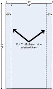 Ready, Set, Sew! A Jelly Roll Race at Rocky Mountain's Colorado Springs Store 6 Diagram of how to cut fabric to be used for quilt back and borders.