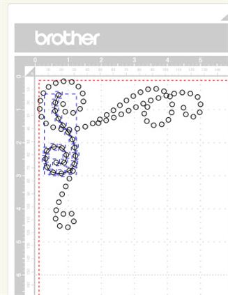 Screen shot of the line for the rhinestone path that needs to be deleted.example for 100th blog post