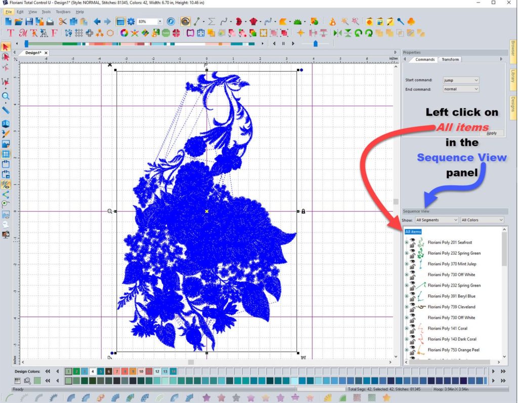 select all items in peacock