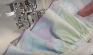 Don't Get Ruffled, Get Ruffling: Gather Fabric Using a Serger 11 Photo showing that when you gather fabric using a serger you create a beautiful finished seam.