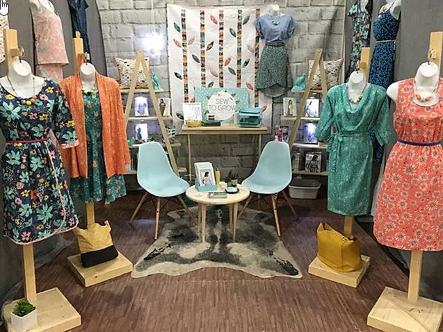 Photo of Quilt Show booth from Sew To Grow