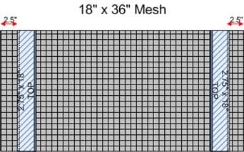 Vinyl Mesh Tote 10 Diagram of where to sew top fabric on mesh for vinyl mesh tote bag