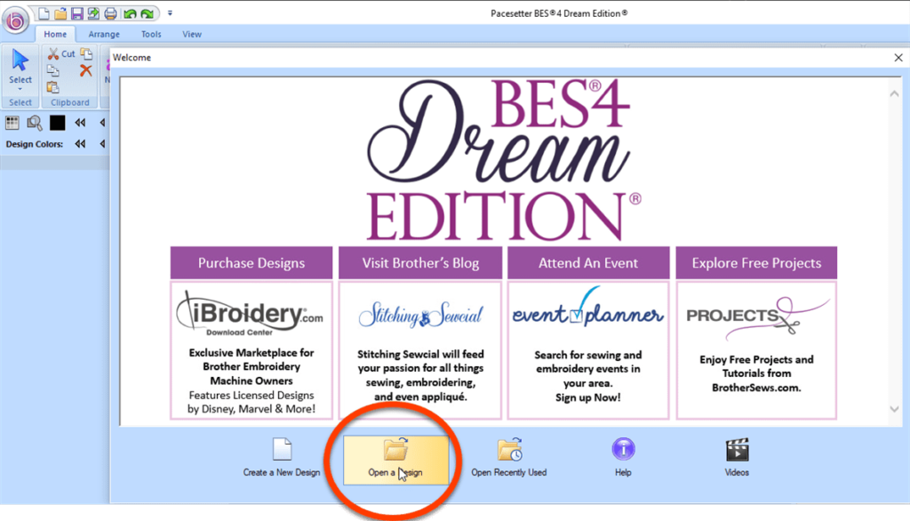 Screen shot of BES4 opening screen