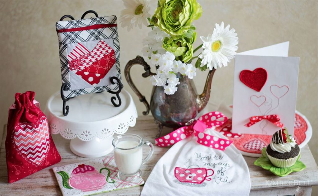 photo of projects made at Kimberbell tea party one of January Special events