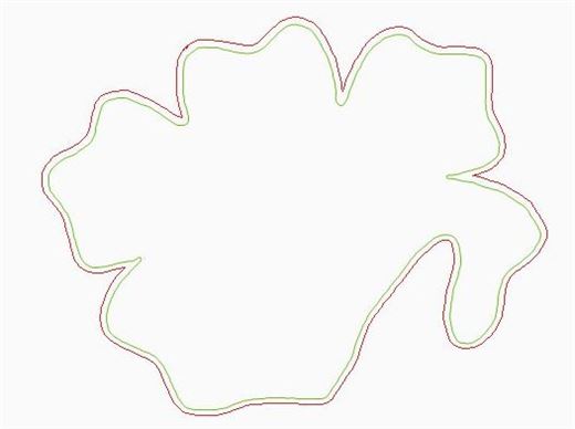 Placement stitch now 1.5mm from original placement after changing offset in Brother's BES 4 Dream Edition to resize the appliqué