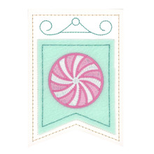 Candy Christmas Gift Tag 1 embroidery design