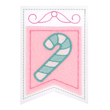 Candy Christmas Gift Tag 4 embroidery design