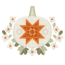 Quilt Block Pumpkin Applique 2 embroidery design