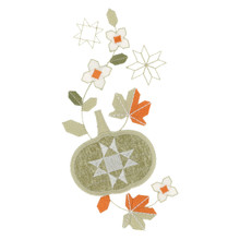 Pumpkin Applique Border embroidery design