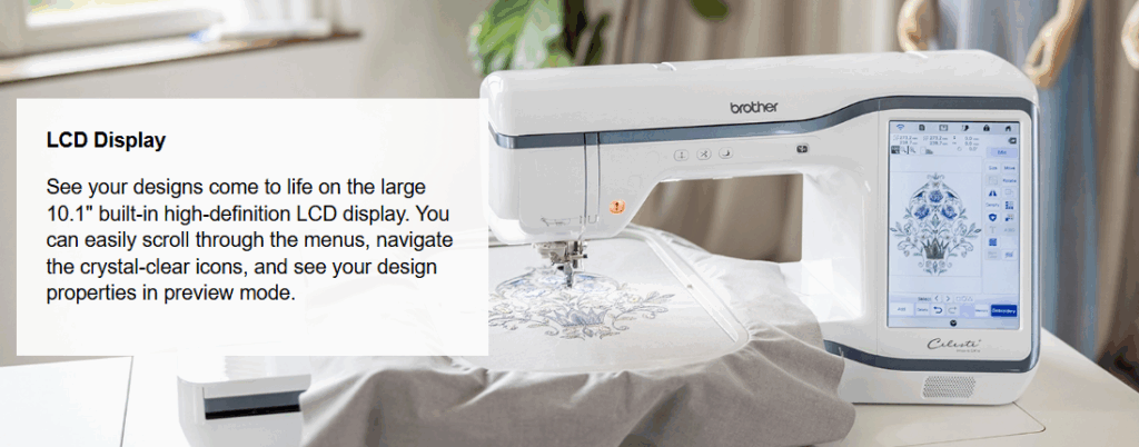 Brother CX1e sewing decorative stitches with precision