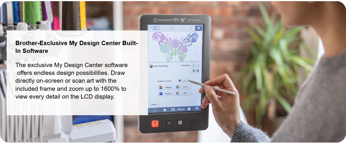 PR1060W 10 Needle Embroidery Machine